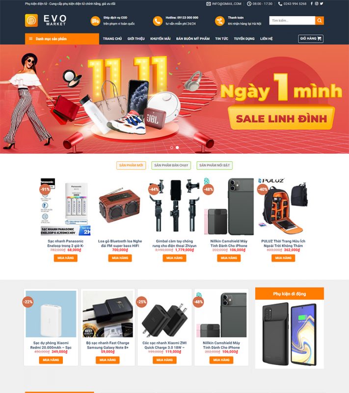  Website Phụ kiện điện từ Evo