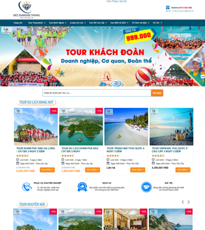  Website du lịch 02