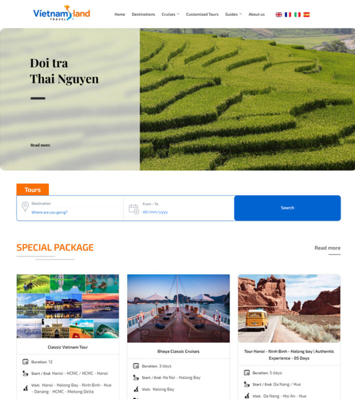  Website du lịch Vietnamtravelland