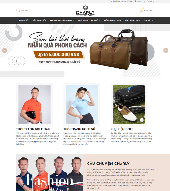  Website thời trang, phụ kiện golf